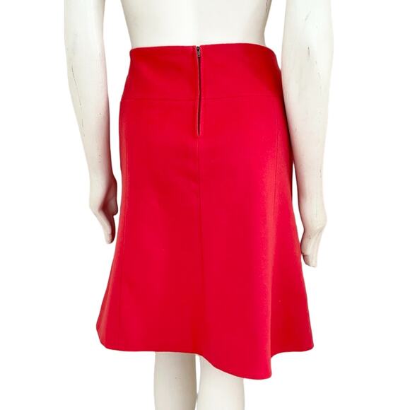 J.CREW A-line Francie Skirt in Coral Orange  Wool Cashmere SZ 10 - Picture 6 of 9